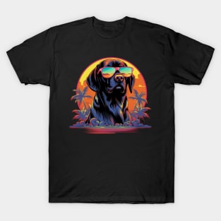 Retro Wave Foxhound Dog Shirt T-Shirt